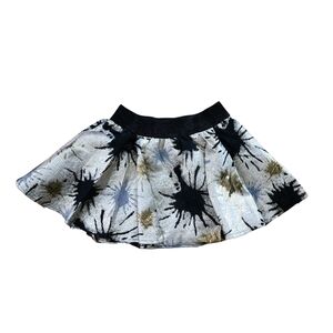 RAGA Mini Party Skirt A-Line Metallic Splatter Crinoline Anthro Anthropologie